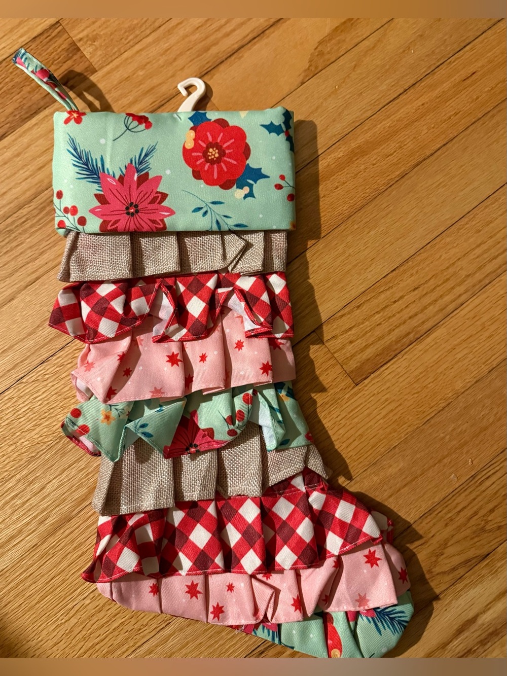 New The Pioneer Women retro cloth Xmas stocking
